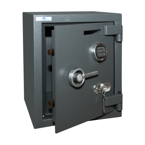 caja fuerte CFR-2 con ranura para ingresos - abierta