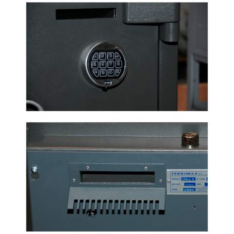caja fuerte CFR-2 con ranura para ingresos - detalles